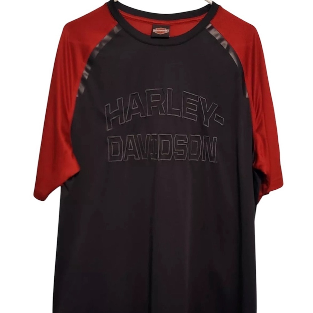Harley-Davidson Men's Red and Black Shirt Size XL